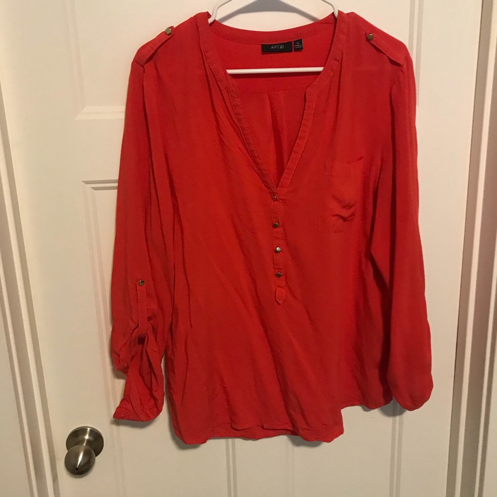 Coral tunic flowy top size XL